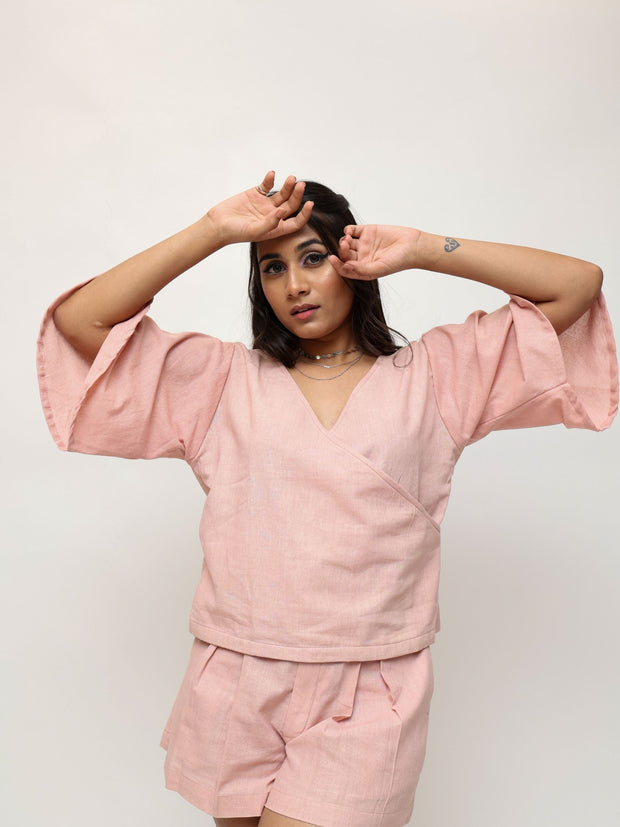 Dusty Rose Top Shorts Co Ord Set