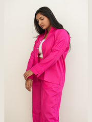 Fuchsia Pink Shirt Pant Co-Ord Set
